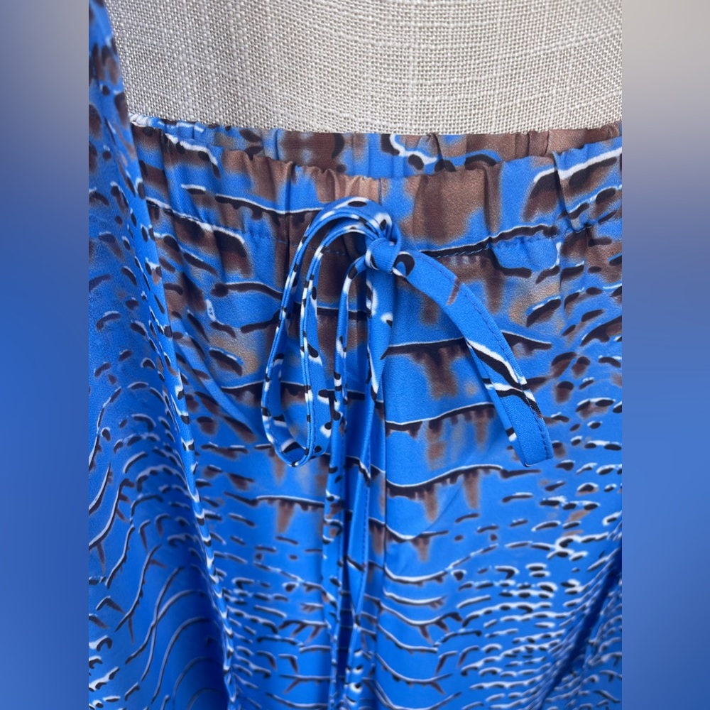 Luxury Two Piece Crocodile Pants Set Chiffon Kimono Kaftan Swimsuit Coverup. - Picture 7 of 14